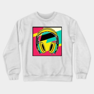 1990s Retro Headphones Crewneck Sweatshirt